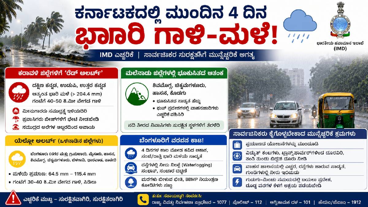 ಸಿಲಿಕಾನ್ ಸಿಟಿಗೆ ವರುಣನ ಕಾಟ | Photo Credit: AI
