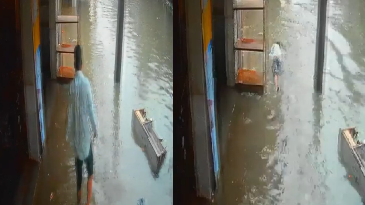 Tragedy on a Rainy Day: CCTV Captures Young Man's Fatal Electrocution in Rajasthan's Tonk