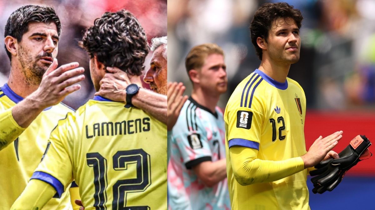 Courtois Consoles Heartbroken Lammens After Costly Error | Photo Credit: https://x.com/MotivacionesF | https://x.com/ManUtd