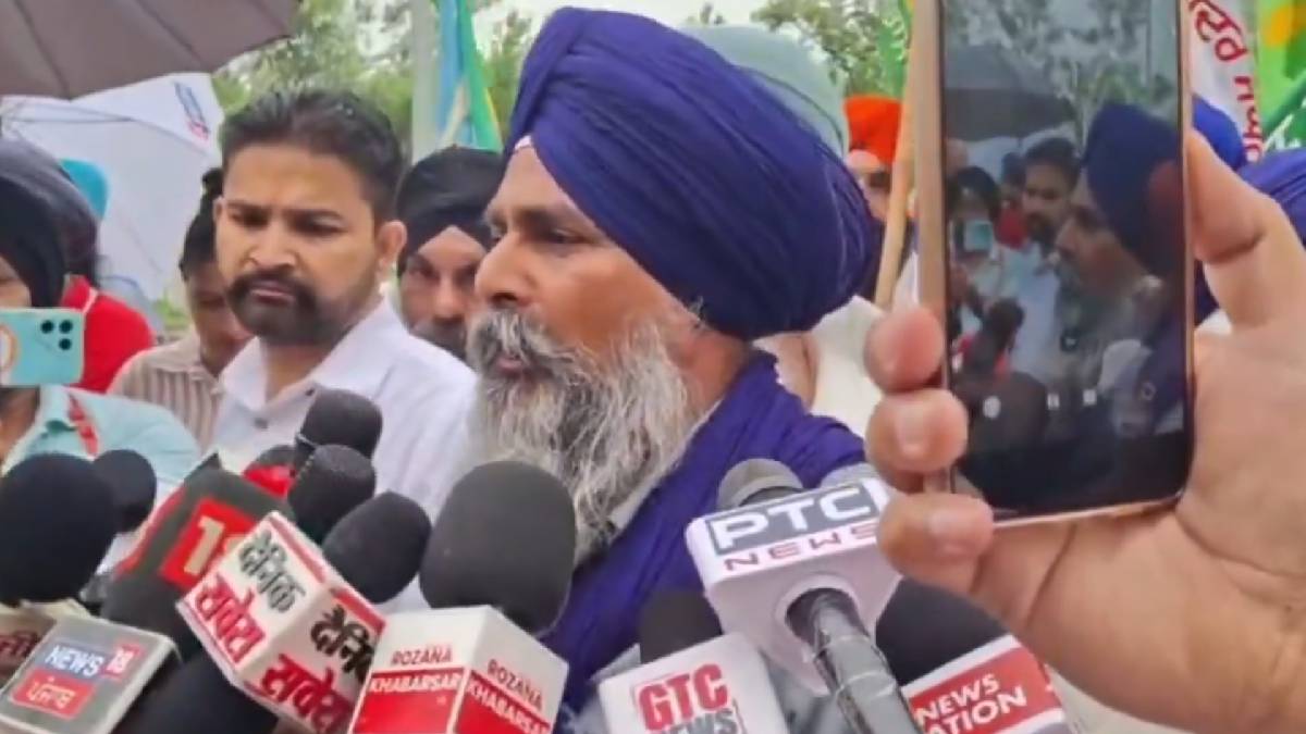 Farmer leader Sarwan Singh said protesters | Photo Credit: https://x.com/NewsArenaIndia