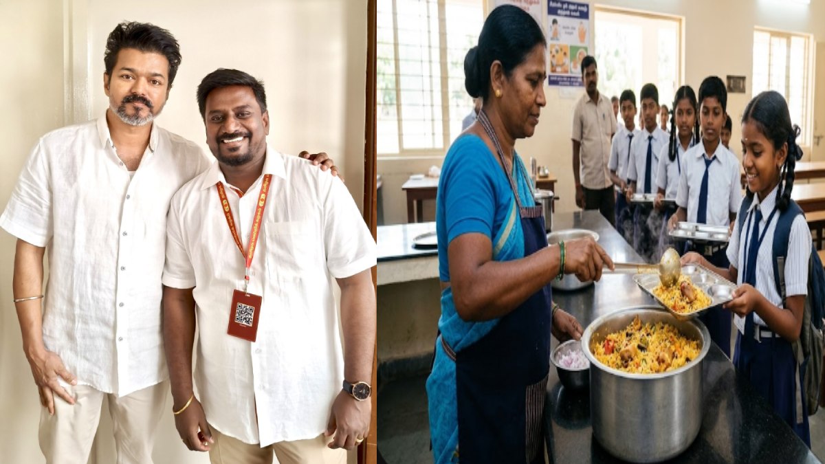 Tamil Nadu Minister A. Rajmohan Considers Chicken Biryani in School Meals to Improve Student Nutrition | Photo Credit: https://x.com/imrajmohan | AI Images