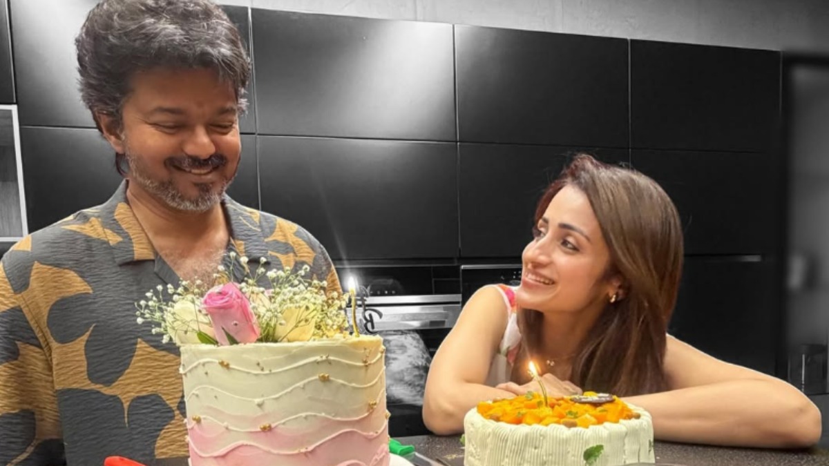 Vijay-Themed Birthday Cake Goes Viral in Chennai, Bakery Records 400 Sales | Photo Credit: https://www.instagram.com/trishakrishnan/