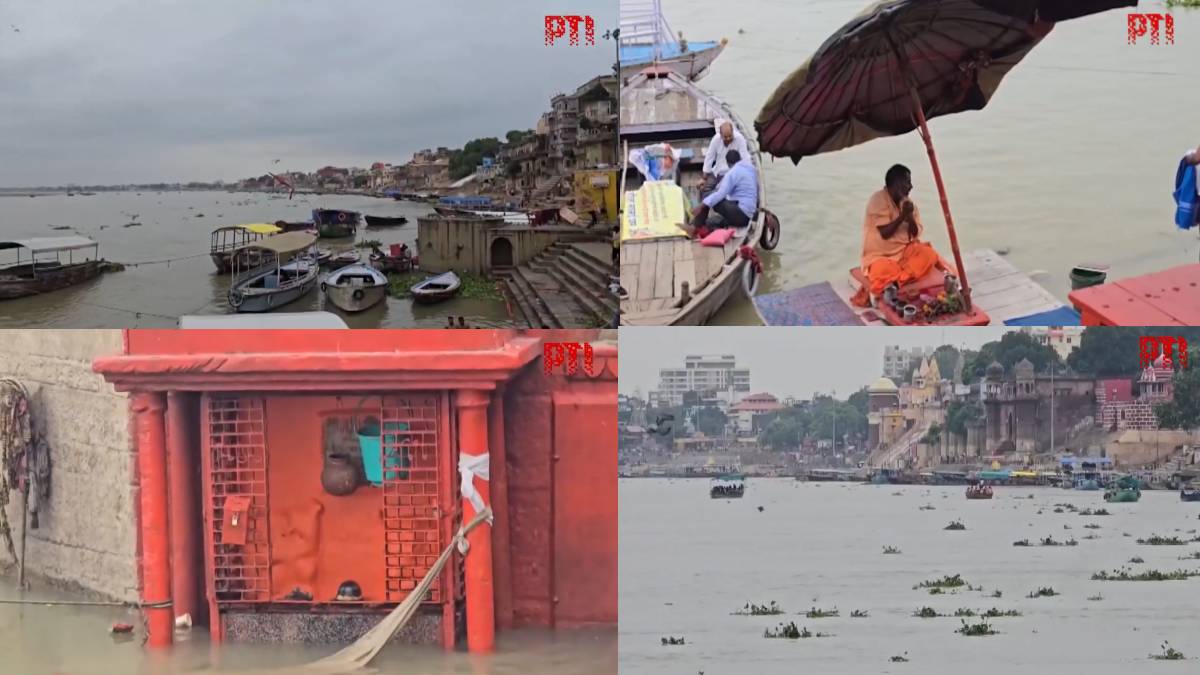Ganga Water Level Rises in Varanasi | Photo Credit: https://x.com/PTI_News