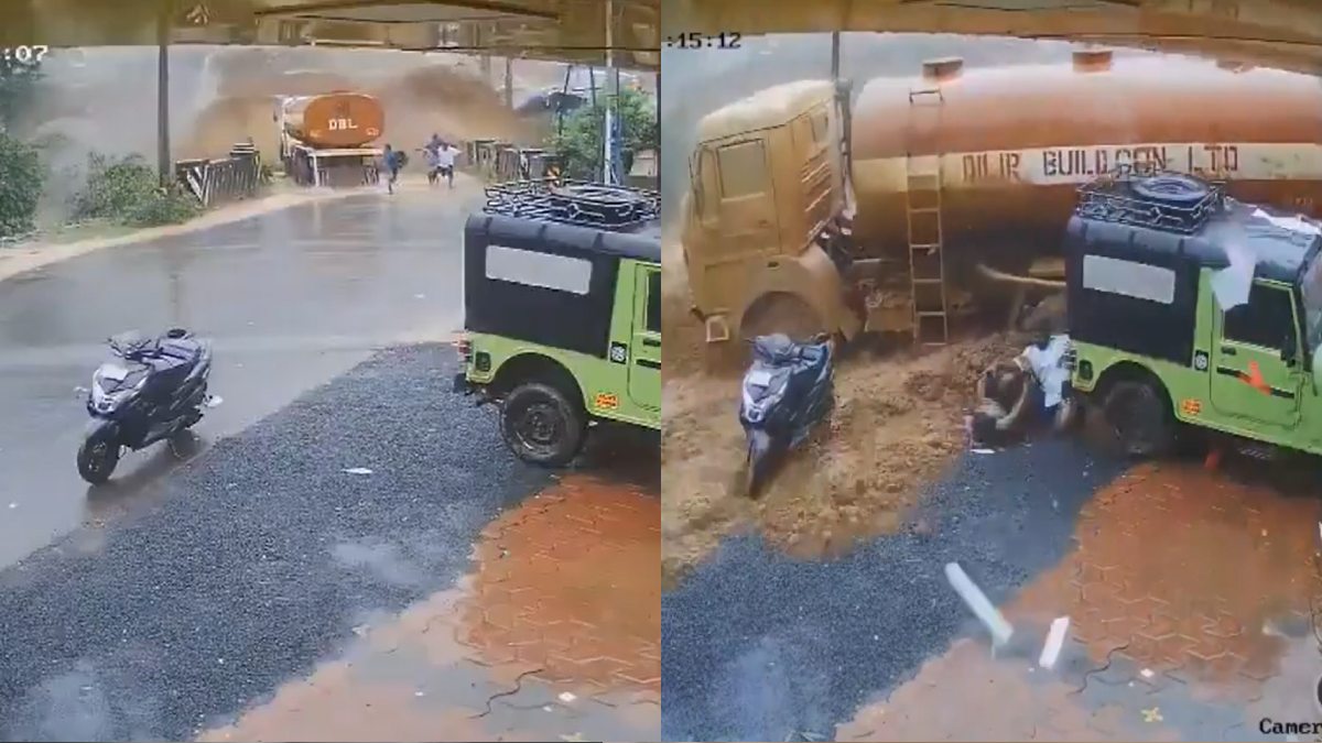 Wayanad Landslide: CCTV Shows Massive Collapse at Tunnel Construction Site, 3 Dead