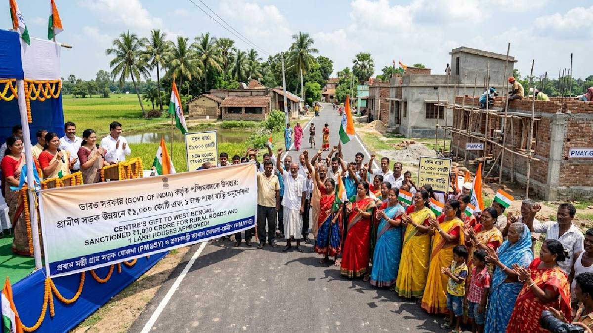 Centre Sanctions ₹1,000 Crore for Rural Roads, Approves 1 Lakh Houses in West Bengal