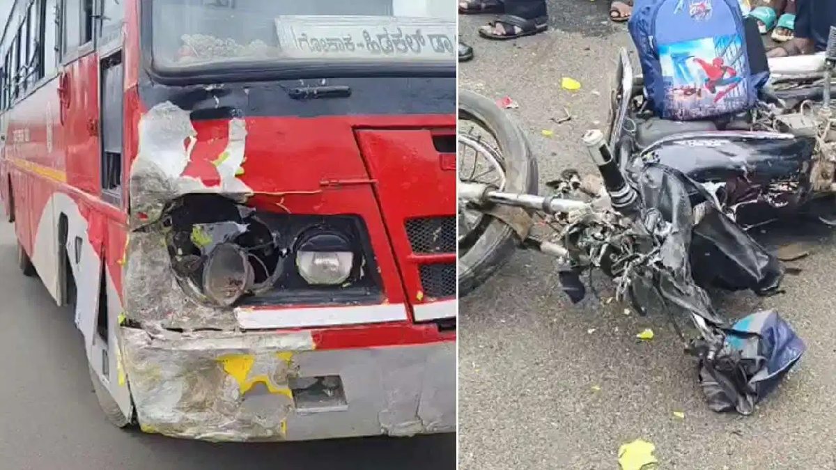 KSRTC Bus-Bike Collision
