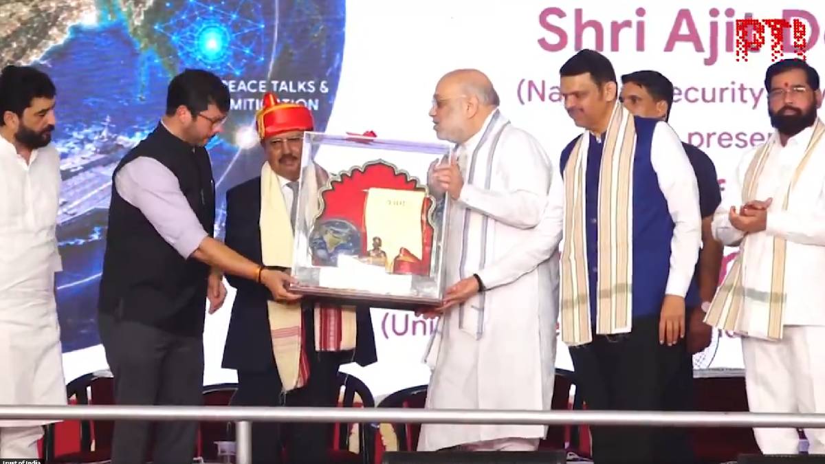 Amit Shah Honours NSA Ajit Doval With Lokmanya Tilak National Award 2026