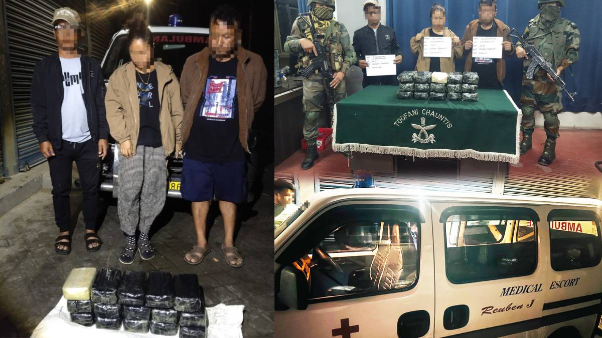 Ambulance Used as Drug Cover: ₹45 Crore Methamphetamine Seized in Mizoram, Three Arrested