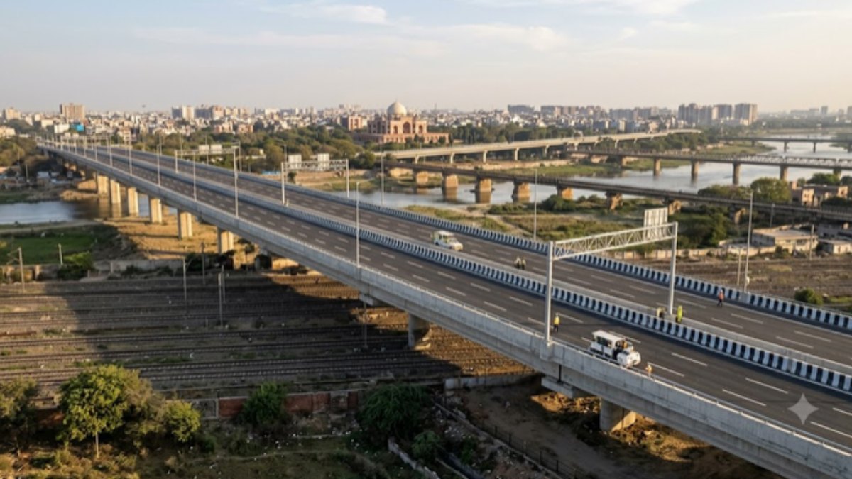 Good News for Delhi Commuters! Barapullah Phase-3 Elevated Corridor Nears Opening After Nearly 9 Years | Photo Credit: AI Images