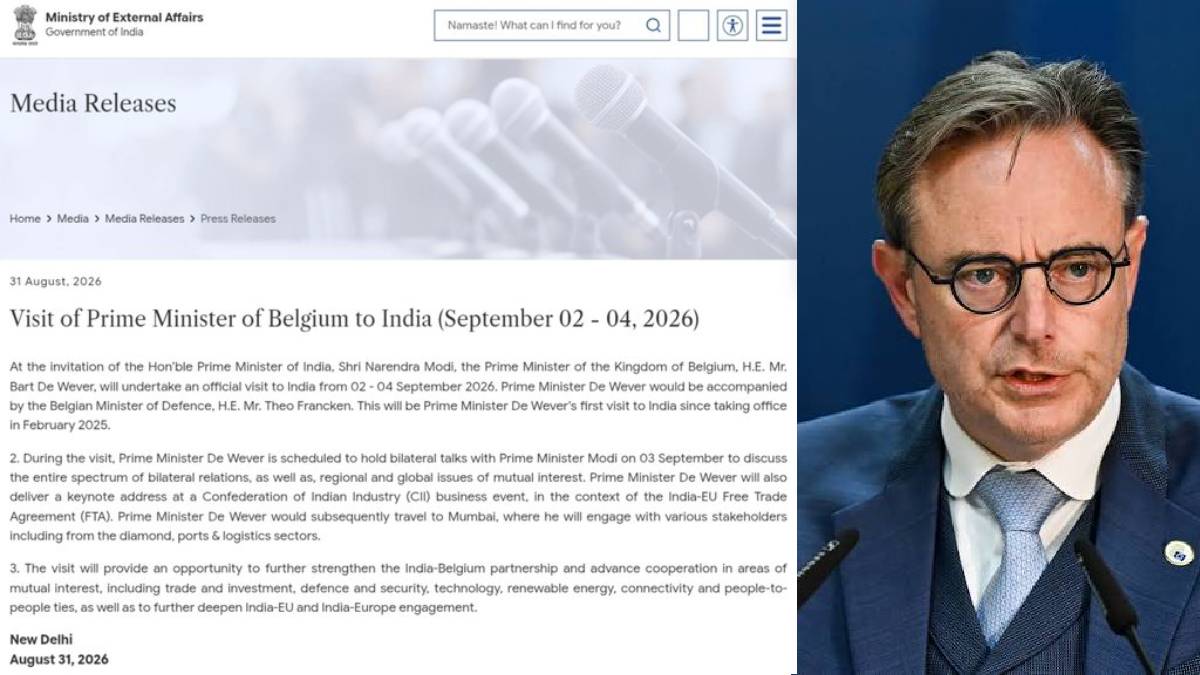 Belgium PM Bart De Wever to Visit Delhi This Week; Key India Engagements Scheduled for September 3