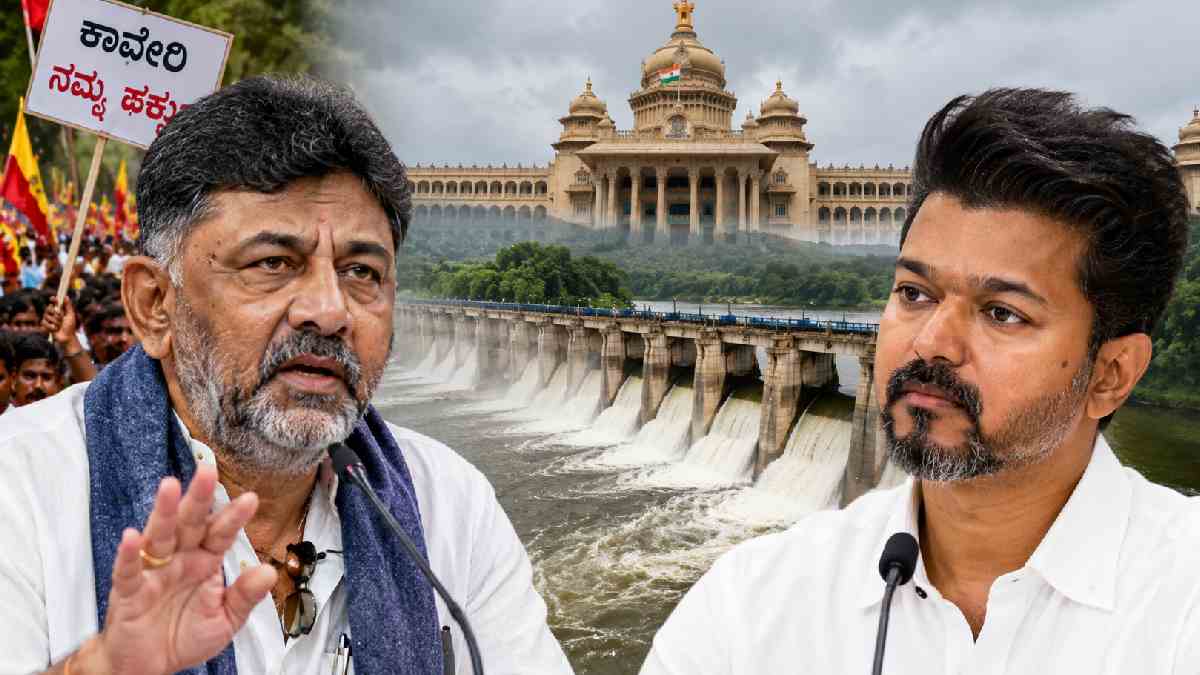 Karnataka Seeks to Postpone Tamil Nadu CM Vijay's Bengaluru Visit Over Cauvery Water Row | Photo Credit: AI