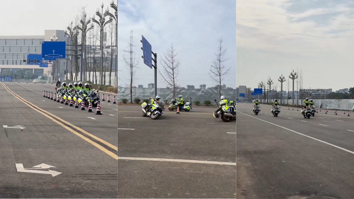 Chinese Motorcycle Police Drills Highlight Precision, Discipline and Advanced Riding Skills