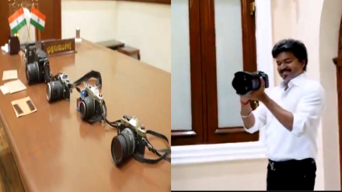 CM Vijay Turns Photographer on World Photography Day, Captures Photographers at Secretariat