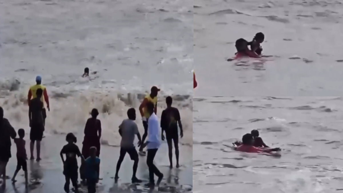 Daman Beach Rescue: Lifeguard Sujal Mangela Saves 7-Year-Old Girl From Drowning