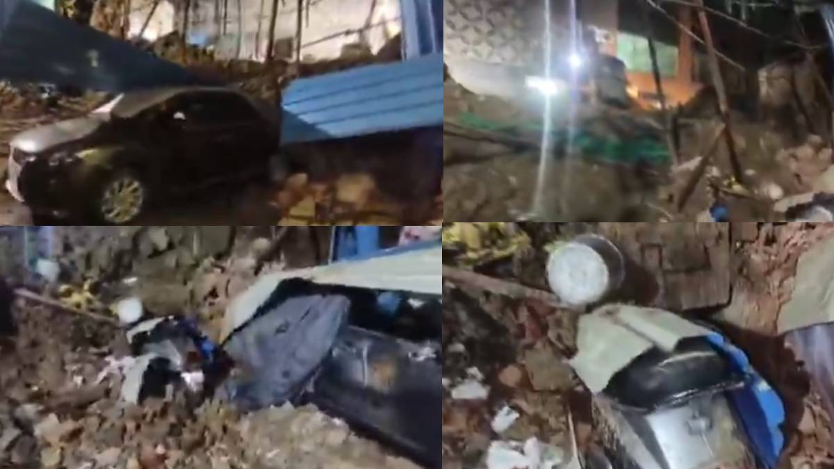 Model Town Wall Collapse Damages Vehicles, No Injuries Reported