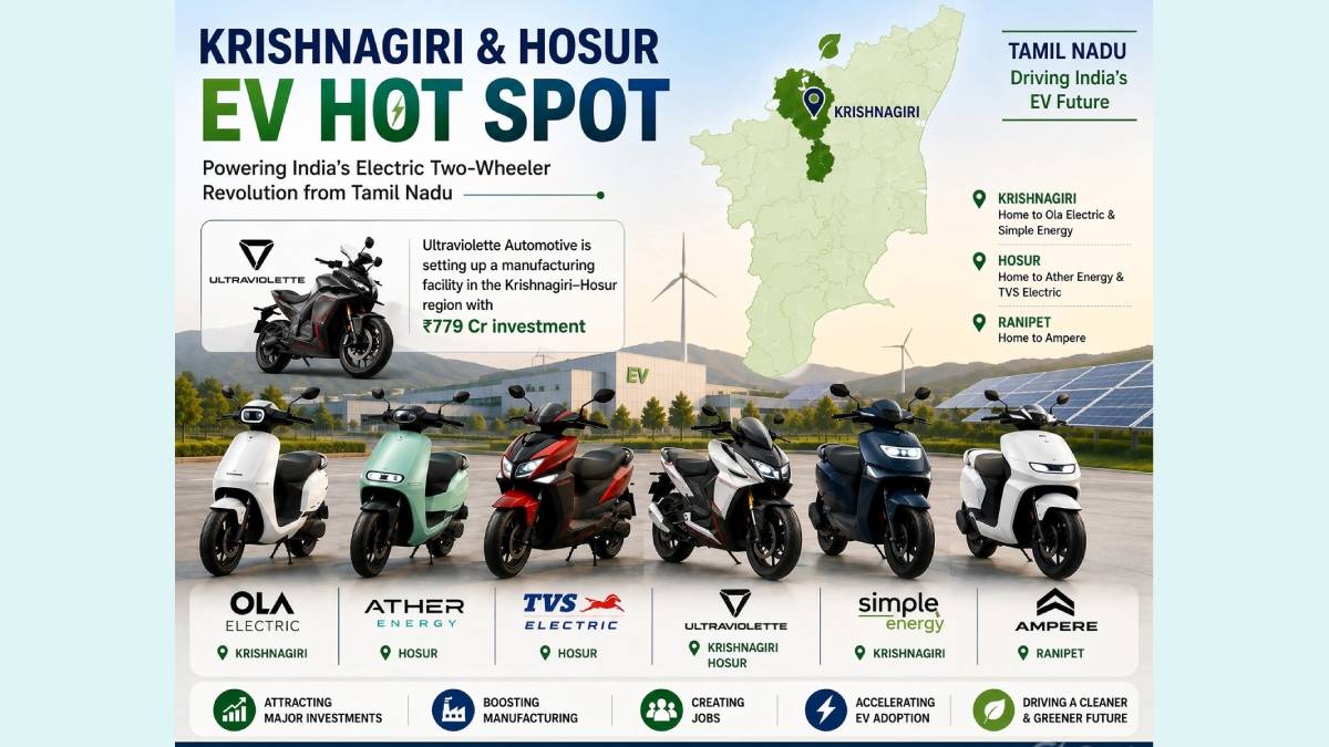 Krishnagiri-Hosur Emerges as Tamil Nadu’s EV Manufacturing Hub as Ultraviolette Announces ₹779 Crore Investment