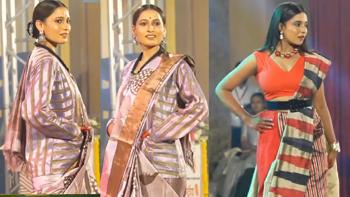 From Guns to Grace: Former Women Naxals Walk the Ramp at National Handloom Day Event in Raipur