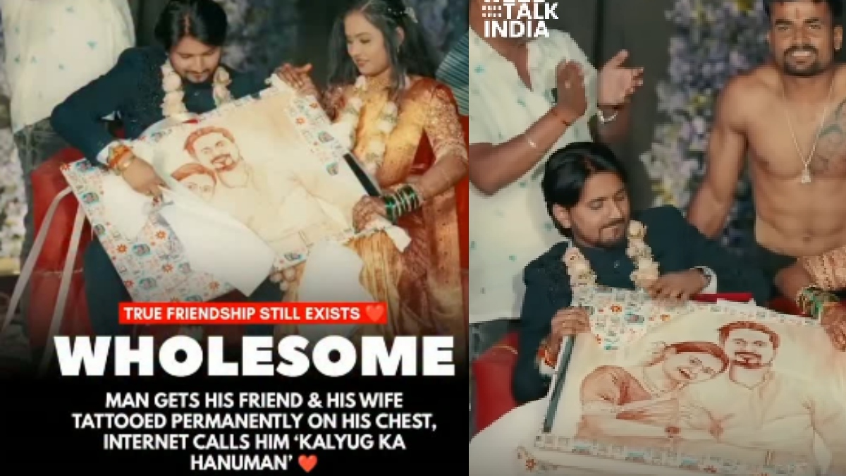 Groom Gets Emotional After Friend Tattoos His and Bride’s Photo on His Chest