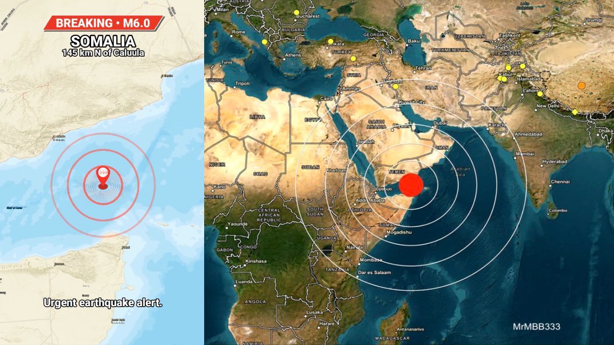 Strong 6.0-Magnitude Earthquake Strikes Gulf of Aden | Photo Credit: https://x.com/MrMBB333 | https://x.com/Earthquake2day