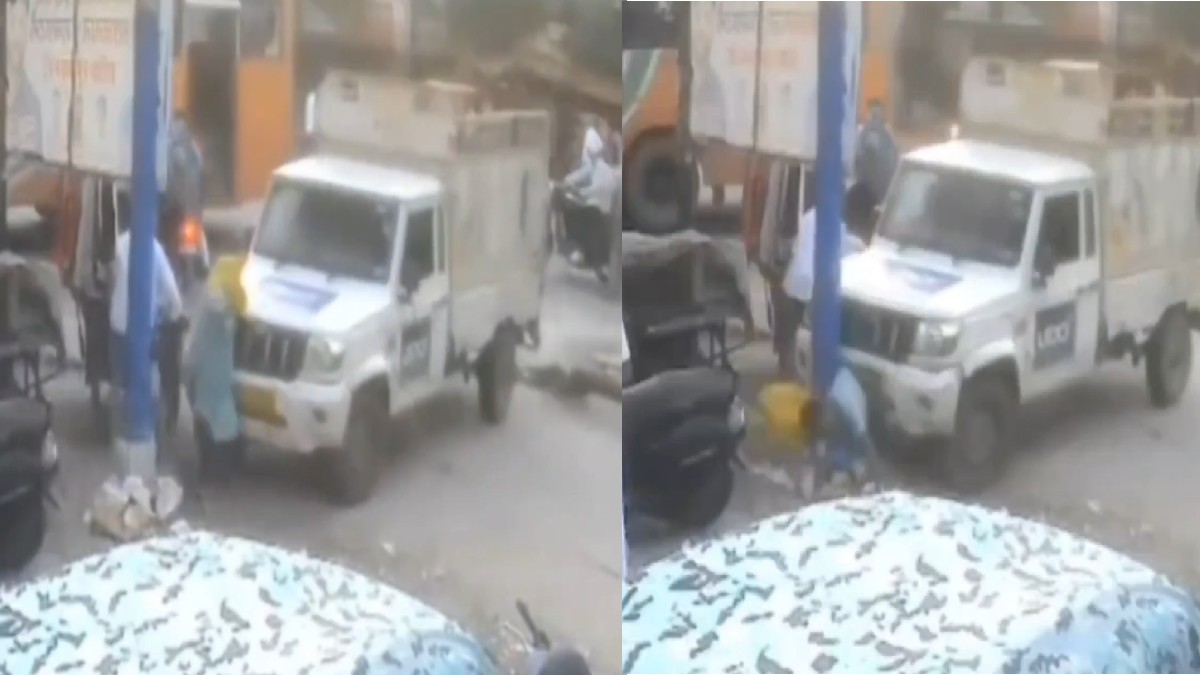 Hapur Woman Killed After Speeding Pickup Truck Hits Her on Way to Market, CCTV Captures Accident