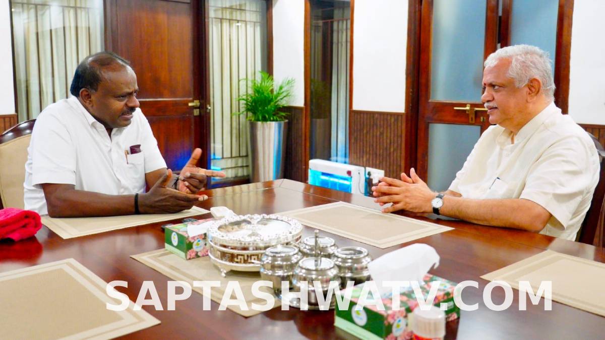 HD Kumaraswamy Meets BL Santosh In Delhi, BJP Leader Offers Condolences Over Mother Chennamma’s Demise