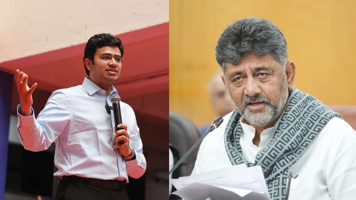 ಹೆಬ್ಬಾಳ ಶಾರ್ಟ್ ಟನಲ್ ಯೋಜನೆಗೆ ತೇಜಸ್ವಿ ಸೂರ್ಯ ವಿರೋಧ | Photo Credit: https://www.facebook.com/surya.tejasvi.ls | https://x.com/DKShivakumar