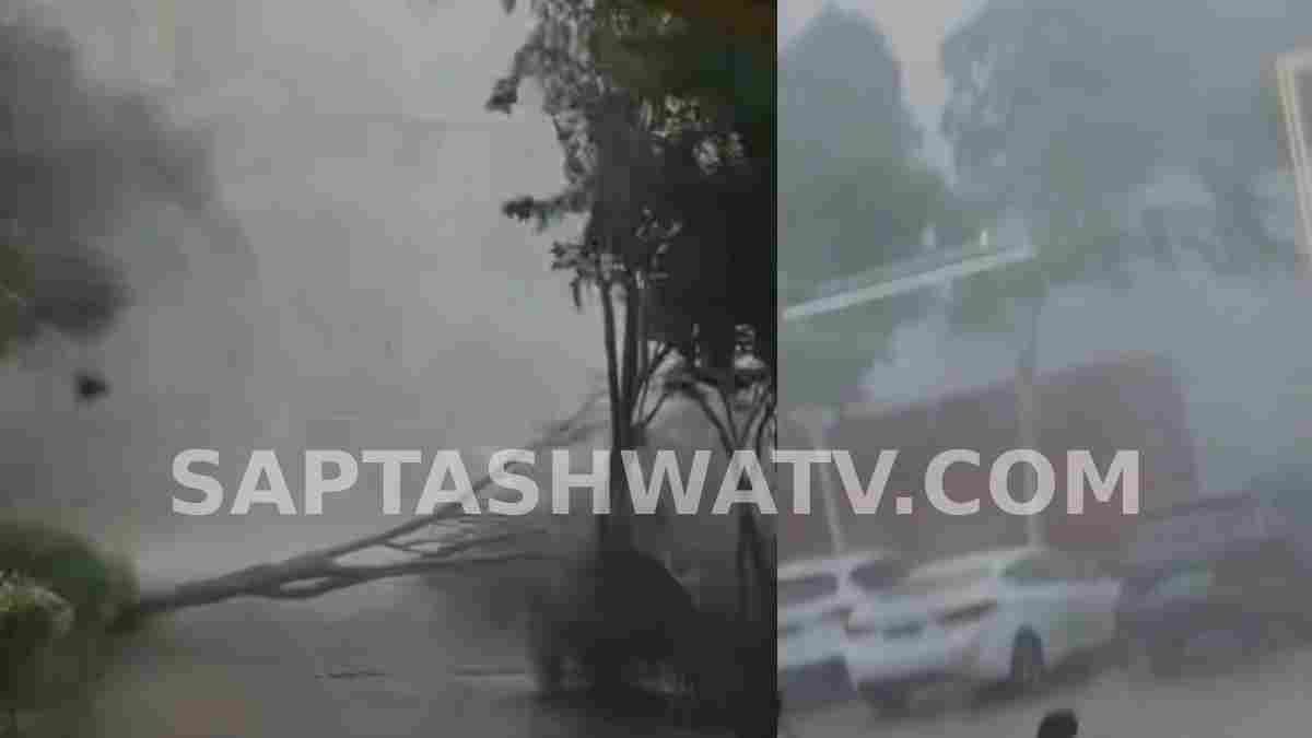 ಚೀನಾದ ಲುಯಾಂಗ್‌ನಲ್ಲಿ ಪ್ರಕೃತಿಯ ರೌದ್ರನರ್ತನ; ಭಾರಿ ಮಳೆ ಮತ್ತು ಬಿರುಗಾಳಿಗೆ ಜನಜೀವನ ಅಸ್ತವ್ಯಸ್ತ!!