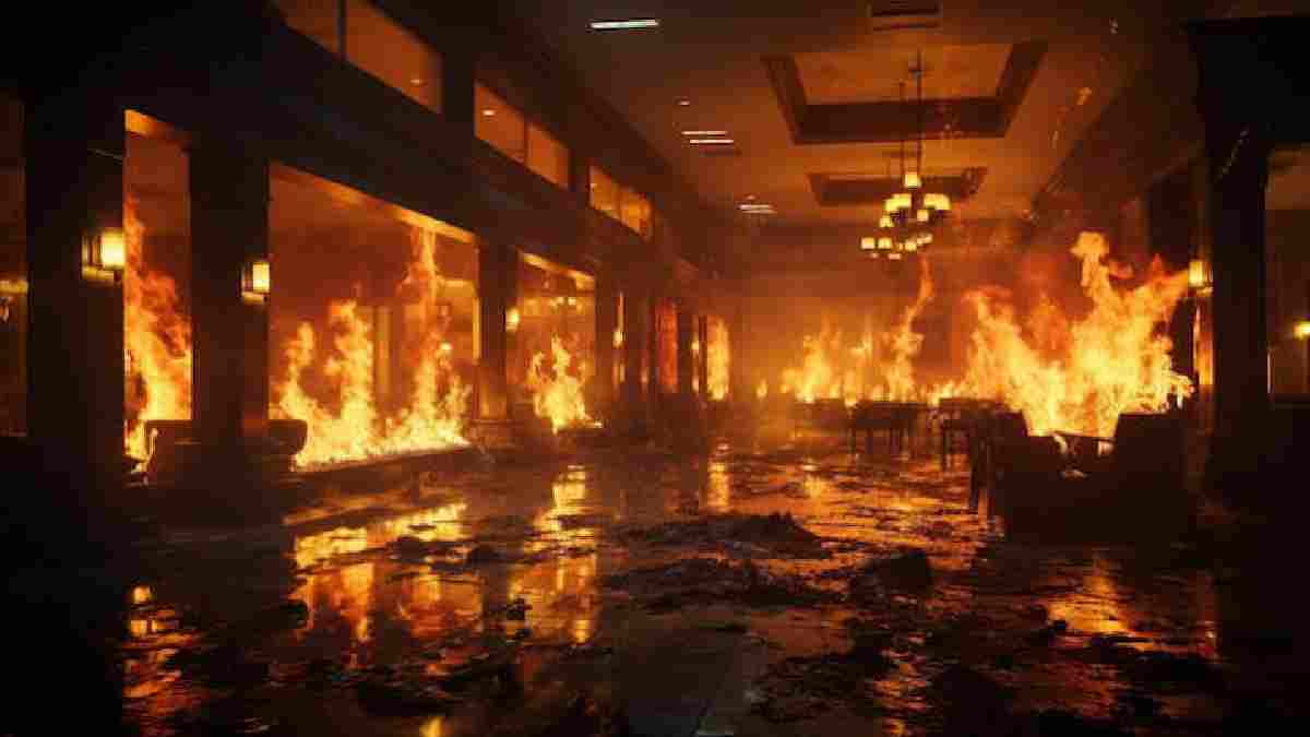 Illustration of Wakad hotel gas leak fire | Photo Credit: https://www.magnific.com/photos/hotel-fire/3