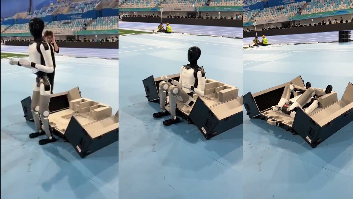 Humanoid Robot Can Automatically Fold Itself Into Its Carrying Case