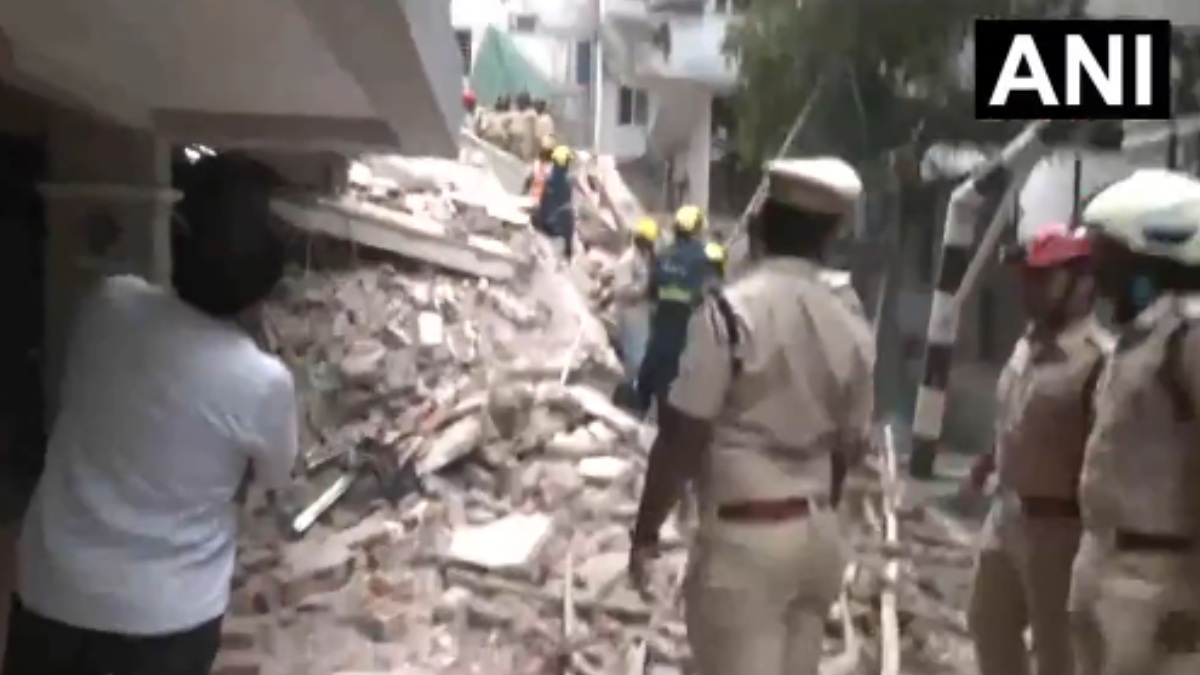 Hyderabad Building Collapse: Seven-Storey Structure Collapses in Madhapur, Two Workers Killed