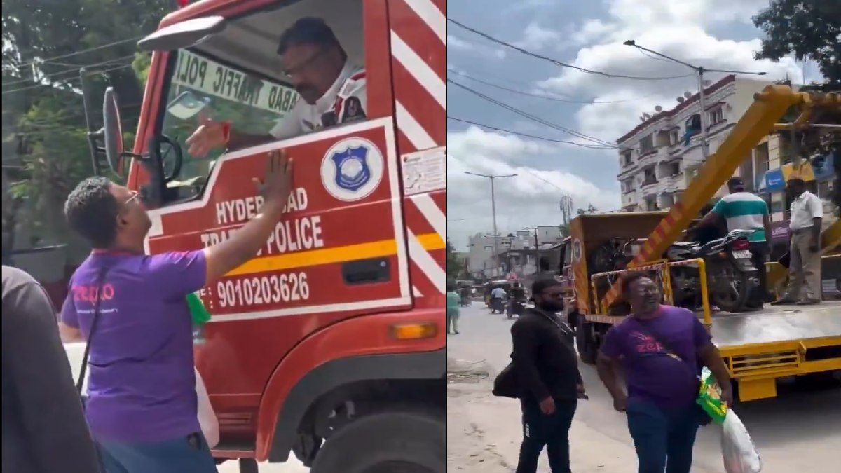 Hyderabad Traffic Police Seize Zepto Delivery Partner’s Bike While He Was Delivering Order, Video Sparks Concern