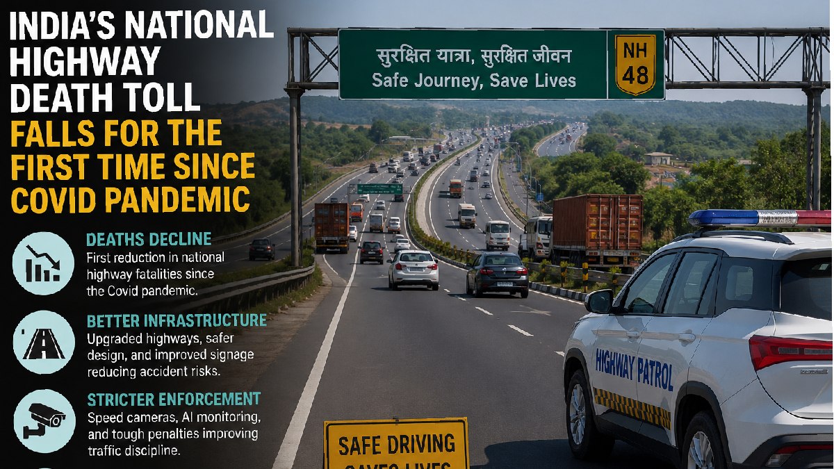 India's National Highway Death Toll Drops | Photo Credit: Ai generated