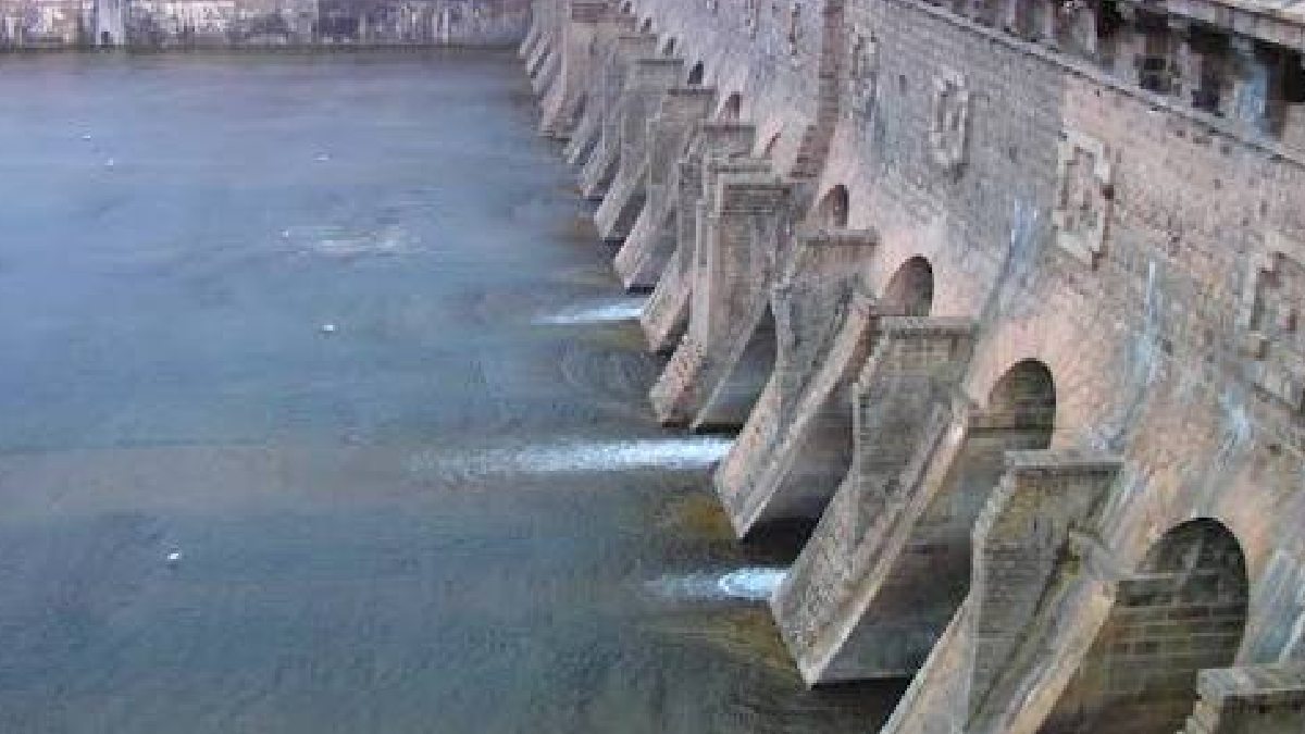 110 ಅಡಿ ದಾಟಿದ ಕೆಆರ್‌ಎಸ್ ನೀರಿನ ಮಟ್ಟ | Photo Credit: https://en.wikipedia.org/wiki/Krishna_Raja_Sagara
