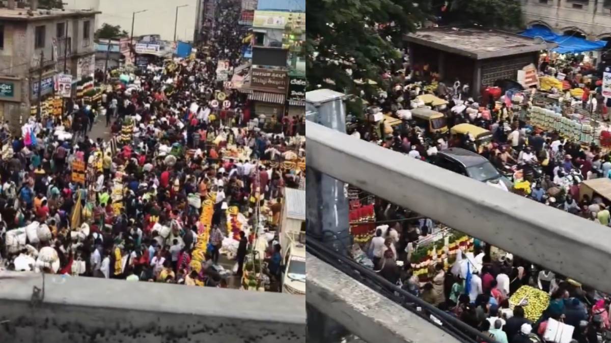 Bengaluru’s KR Market Turns Festive Hub as Shoppers Flock Ahead of Varamahalakshmi Pooja