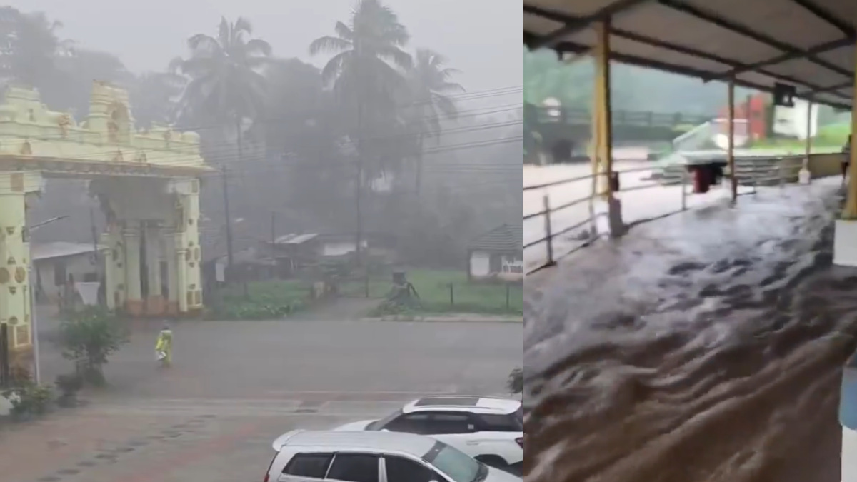 Heavy Rain Lashes Dakshina Kannada: Water Enters Kukke Subrahmanya Temple Premises, Bridge Submerged
