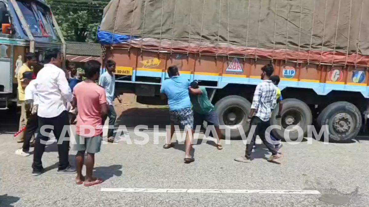 ಹೆದ್ದಾರಿಯಲ್ಲೇ ಟ್ರಕ್ ಚಾಲಕರ ಹೊಡೆದಾಟ - ಓವರ್‌ಟೇಕ್ ವಿಚಾರಕ್ಕೆ ಗಲಾಟೆ, ಇಬ್ಬರಿಗೆ ಗಾಯ!!