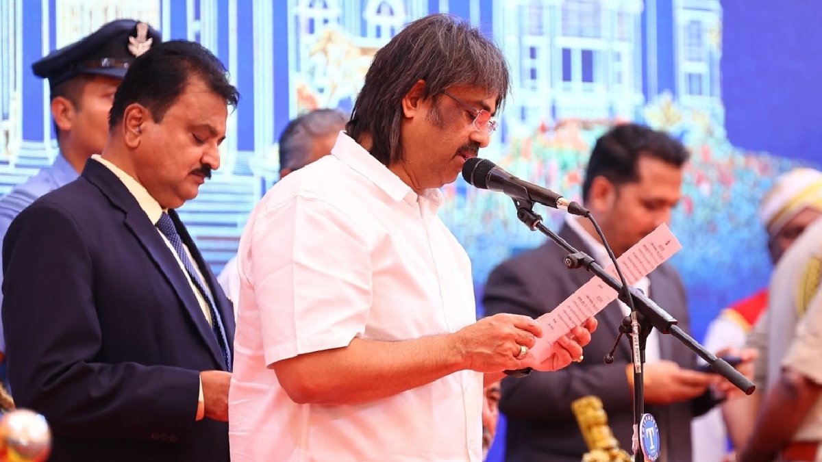 ನೂತನ ಸಚಿವರಾಗಿ ಮಧು ಬಂಗಾರಪ್ಪ ಪ್ರಮಾಣವಚನ - ದೇವರ ಹೆಸರಿನಲ್ಲಿ ಅಧಿಕಾರ ಸ್ವೀಕಾರ!!