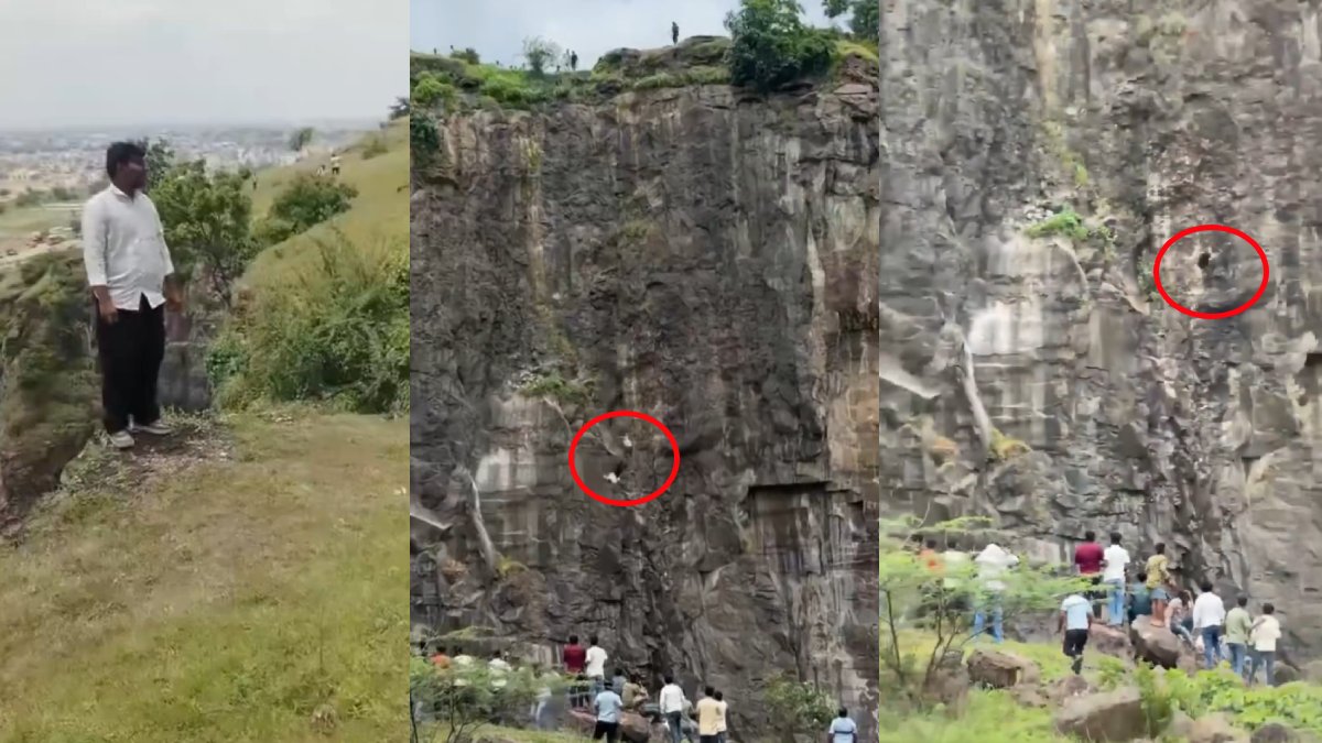 Maharashtra Hilltop Tragedy: 19-Year-Old Falls From Cliff While Father Tries to Save Him, Mother Dies After Jumping