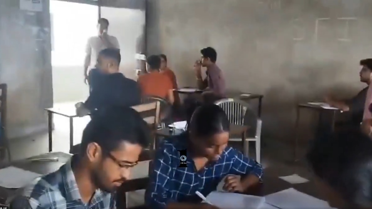 Mass Cheating Caught on Camera During Sikar PGDCA Exam, University Cancels Paper