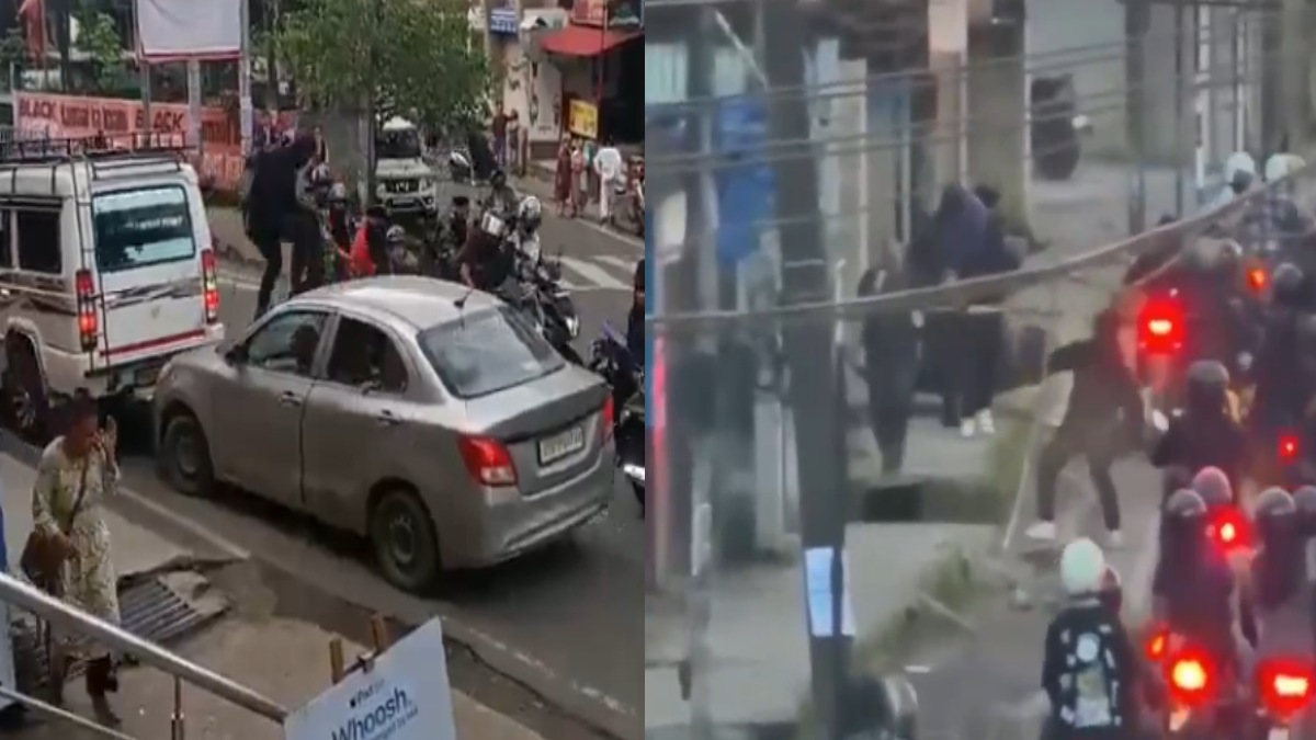 Meghalaya Students’ Rally Turns Violent in Shillong: Vehicles Torched, Vivekananda and Netaji Statues Damaged