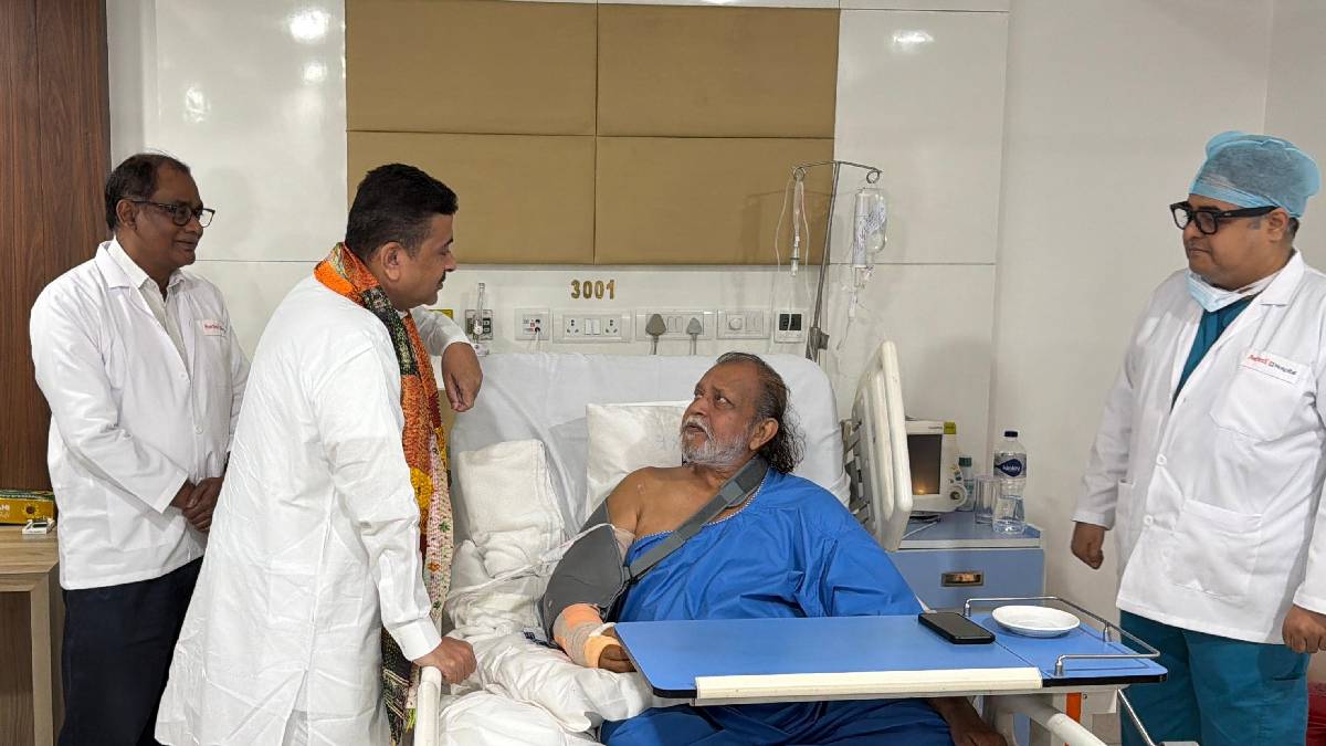 West Bengal CM Suvendu Adhikari Visits Mithun Chakraborty at Kolkata Hospital