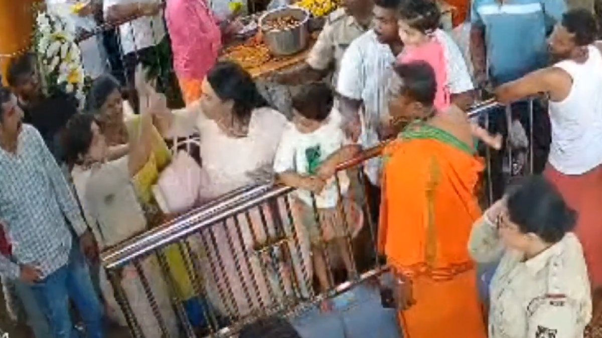 Karnataka MLA’s Daughter Allegedly Slaps Woman Cop At Arathi Ukkada Temple, CCTV Captures Incident