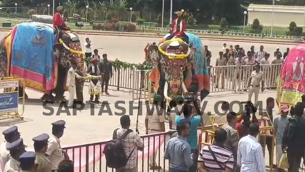 ದಸರಾ ಗಜಪಡೆ ಆಗಮನದ ವೇಳೆ ಶ್ರೀರಾಮ ಆನೆ ಮೊಂಡಾಟ!!