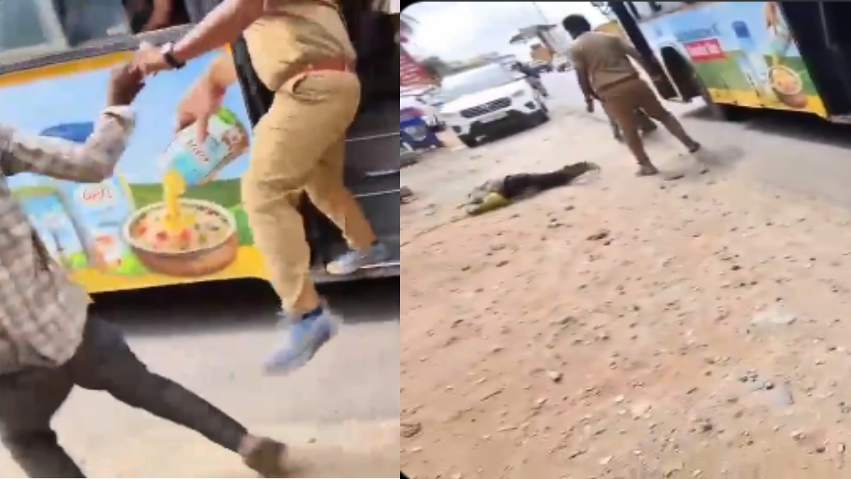 BMTC Conductor Suspended After Viral Assault Video Near Nelamangala, Departmental Probe Ordered | Photo Credit: https://x.com/HateDetectors