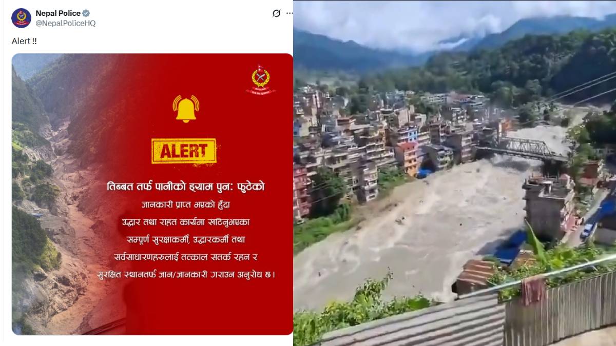 Nepal Police Issues Urgent Alert After Water Dam on Tibetan Side Reportedly Bursts Again