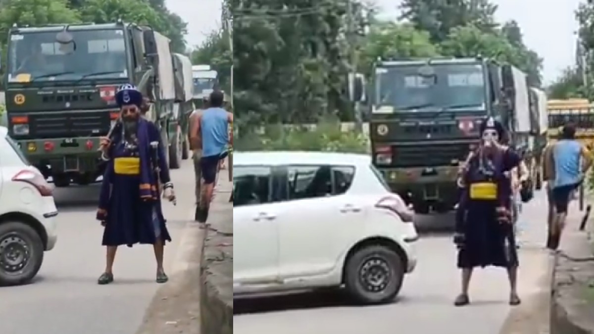Nihang Sikh’s Sword Display Stops Army Convoy During Punjab Bandh, Sparks Debate
