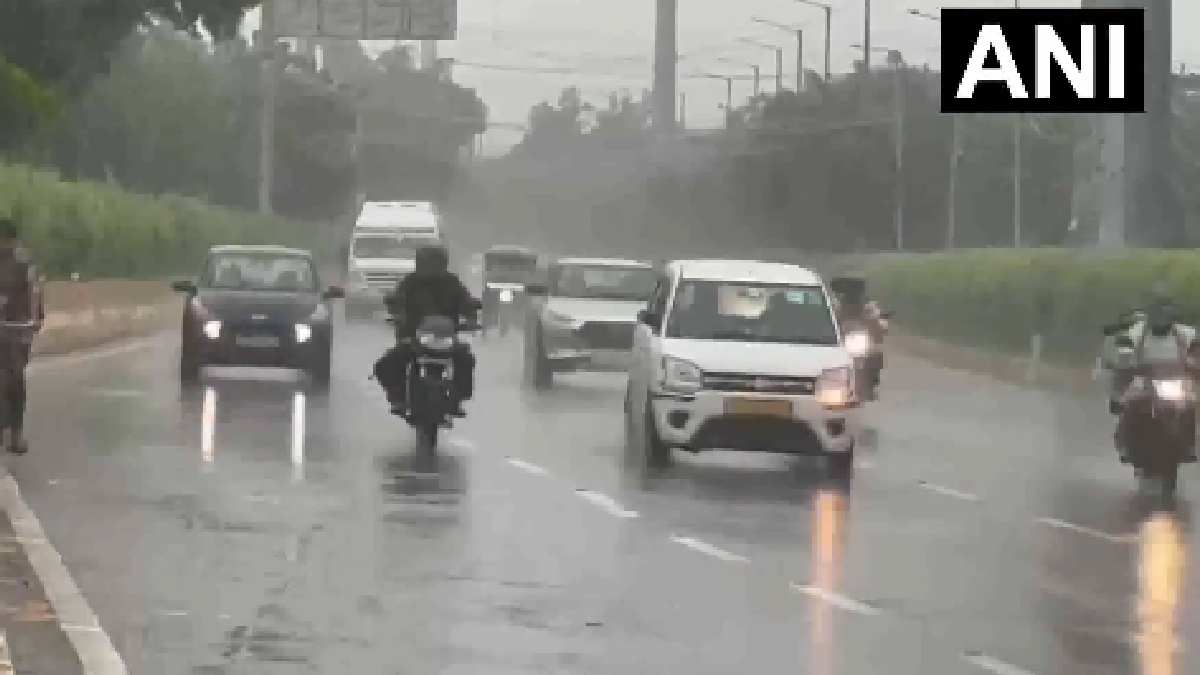 Noida Under Rain | Photo Credit: https://x.com/ANI