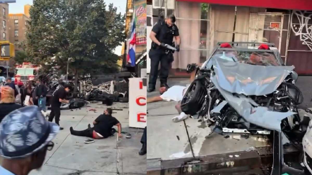 Violent NYC Crash Leaves Multiple People Injured; Shocking Footage Emerges