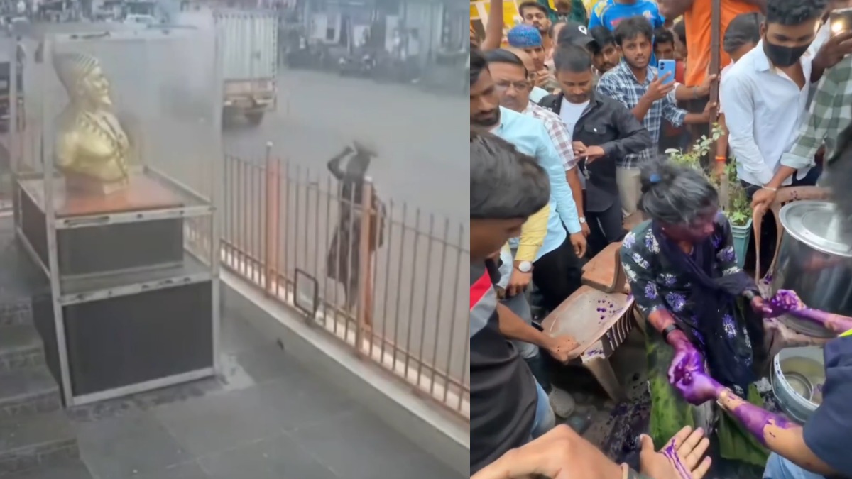 Woman Arrested in Pune After Allegedly Defacing Shivaji Statue, CCTV Footage Sparks Outrage