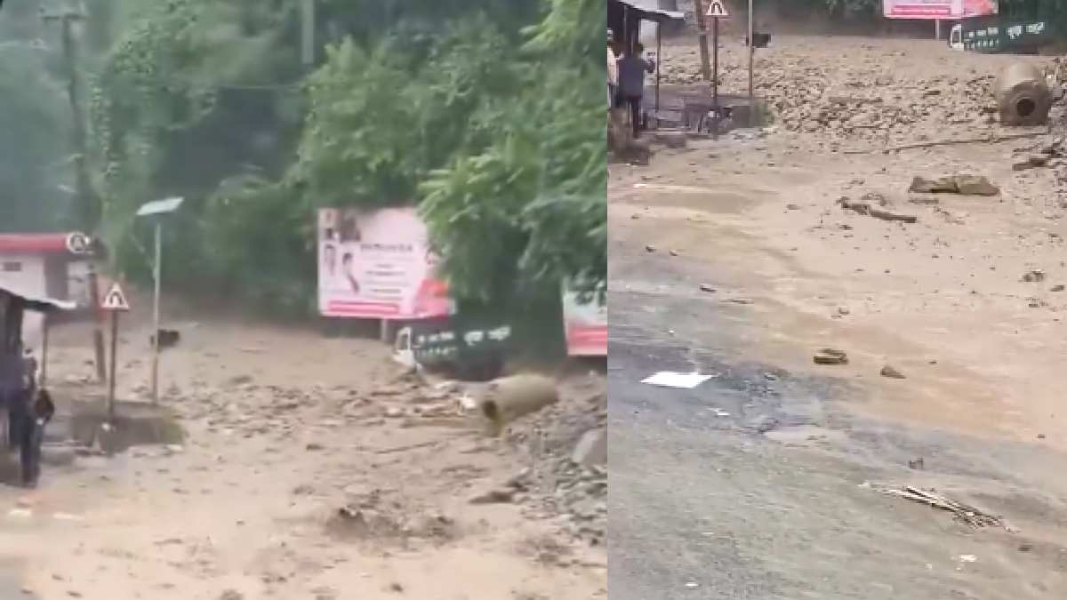 Massive Landslide Blocks Kedarnath Highway After Heavy Rain in Rudraprayag, Traffic Comes to a Standstill